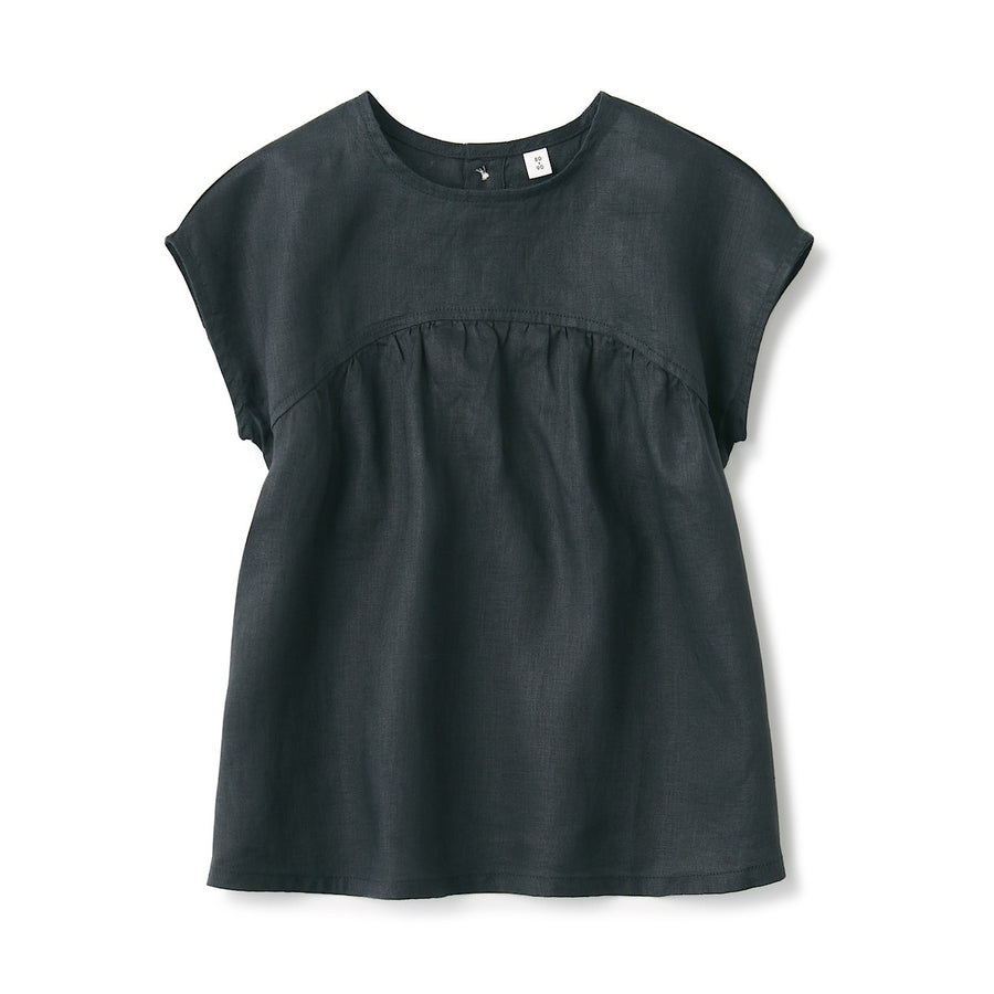 French Linen Short Sleeve Blouse (Baby)