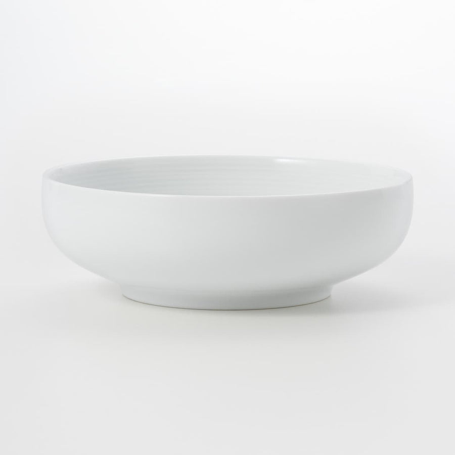 White Porcelain Shallow Bowl - Large