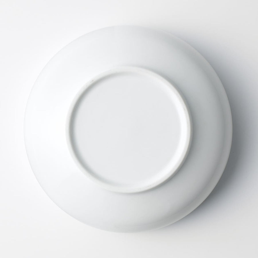 White Porcelain Shallow Bowl - Large