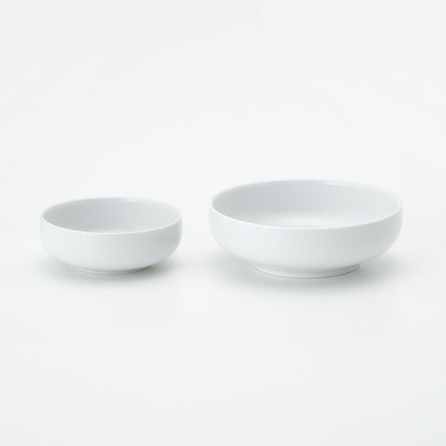 White Porcelain Shallow Bowl - Small