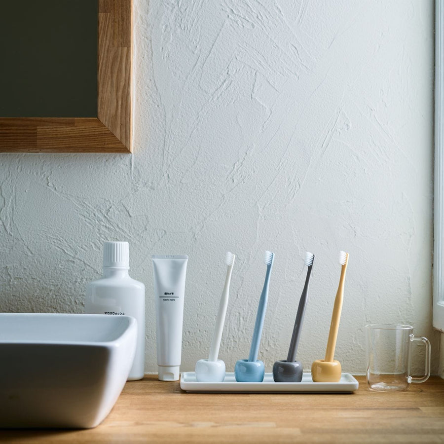 Porcelain Toothbrush Stand - Blue