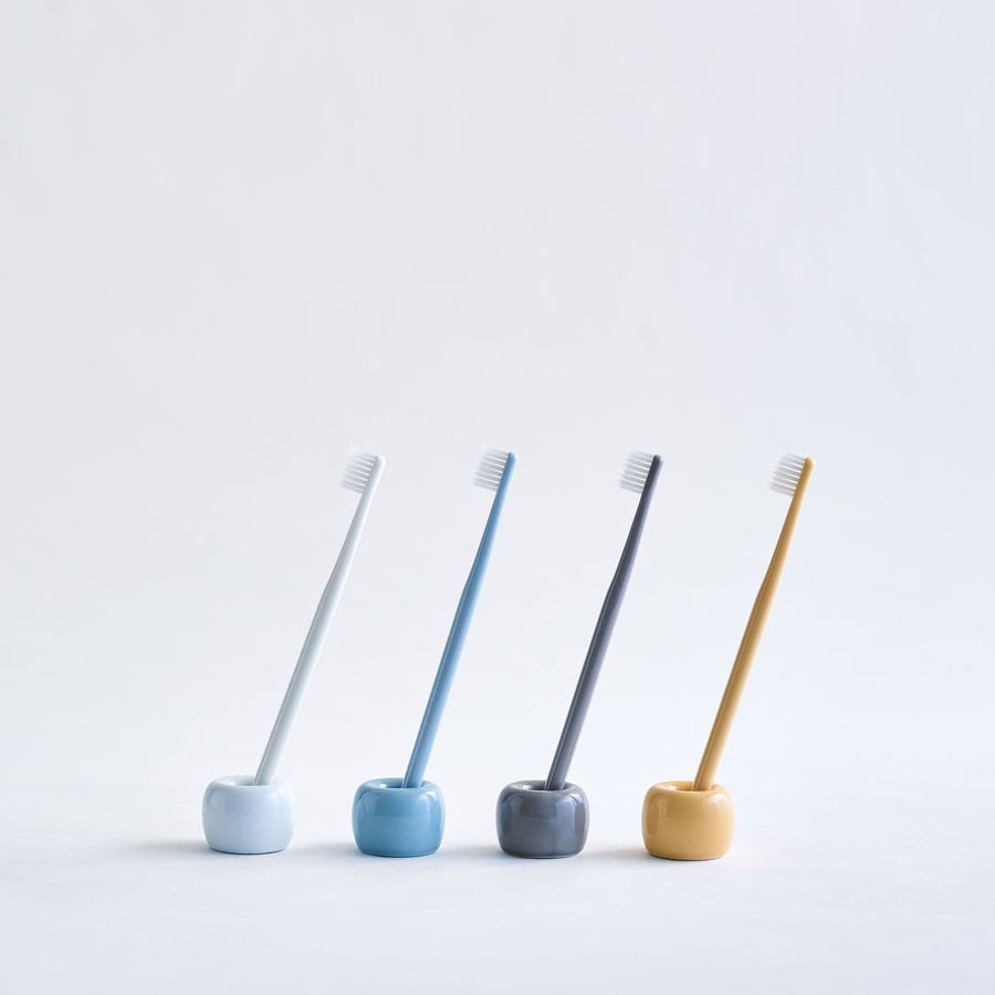 Porcelain Toothbrush Stand - Grey