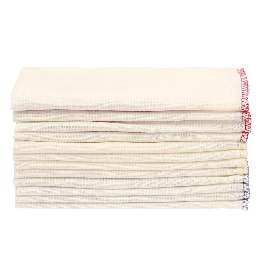 Recycled Cotton Coloured Trim Kitchen Cloth (12 Pack)