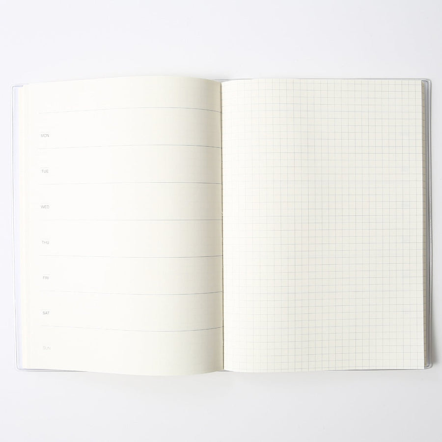 A5 Undated Monthly/Weekly Schedule Notebook With PVC Cover