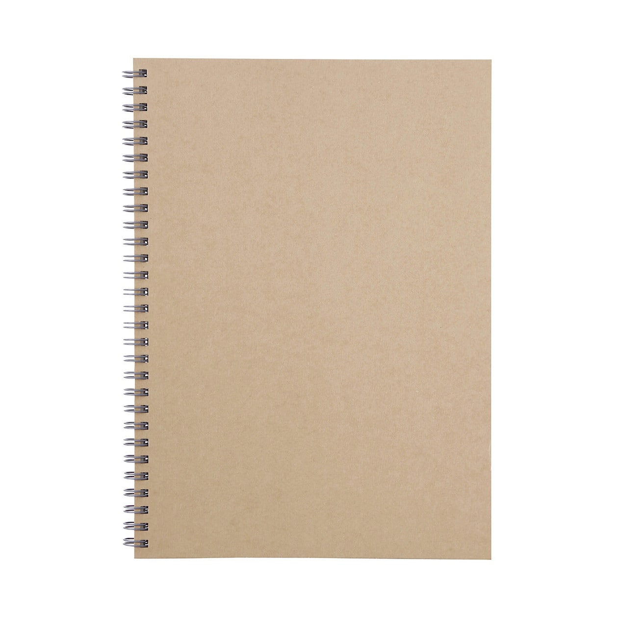 MUJI Recycled Paper Wirebound Notebook - Beige Cover with Plain Pages ...