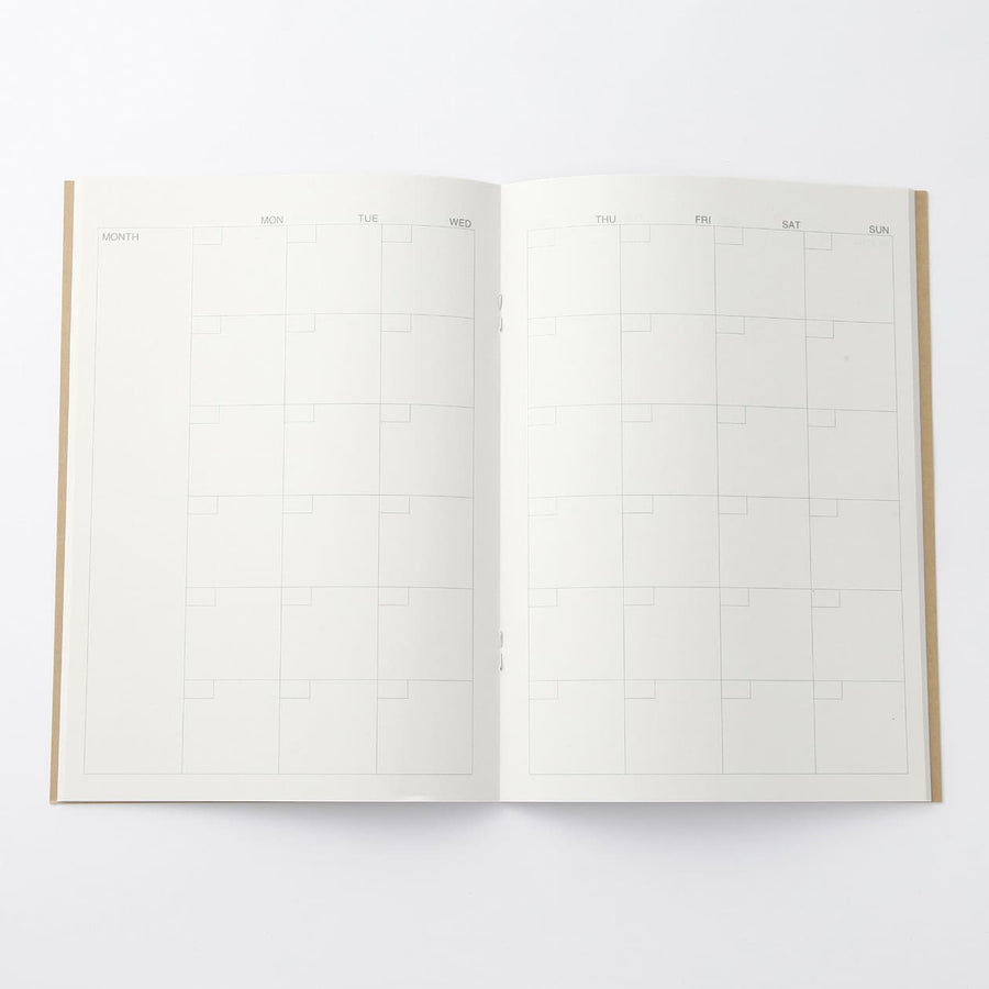 A5 Undated Monthly Schedule Notebook