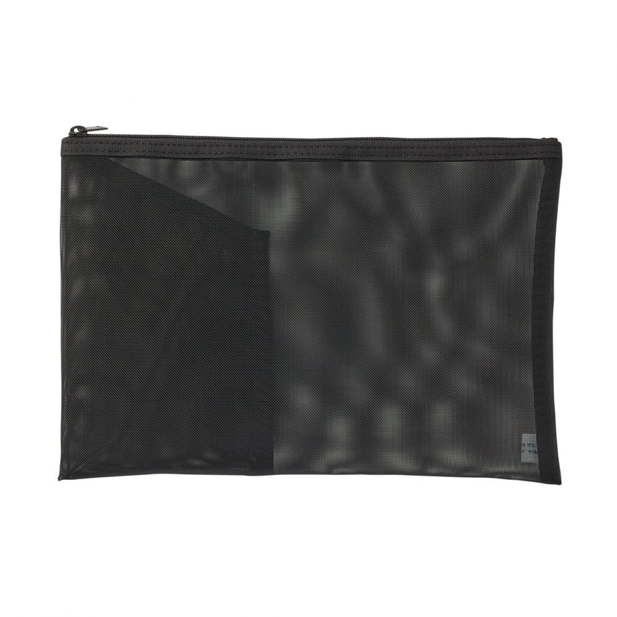 Nylon Mesh Pouch With Pocket - A5 Black