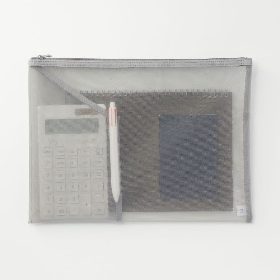 Nylon Mesh Document Case With Pocket - A4