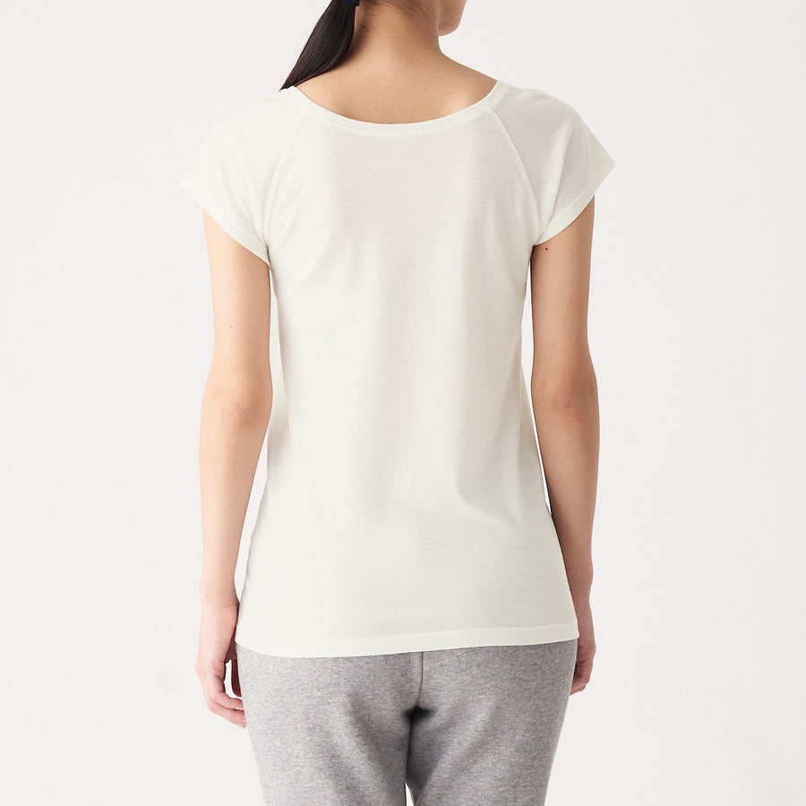 Side Seamless Wool French Sleeve T-Shirt