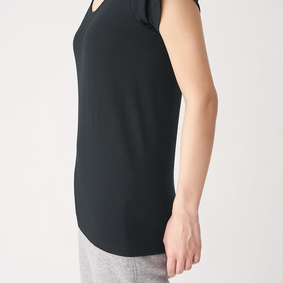 Side Seamless Wool French Sleeve T-Shirt