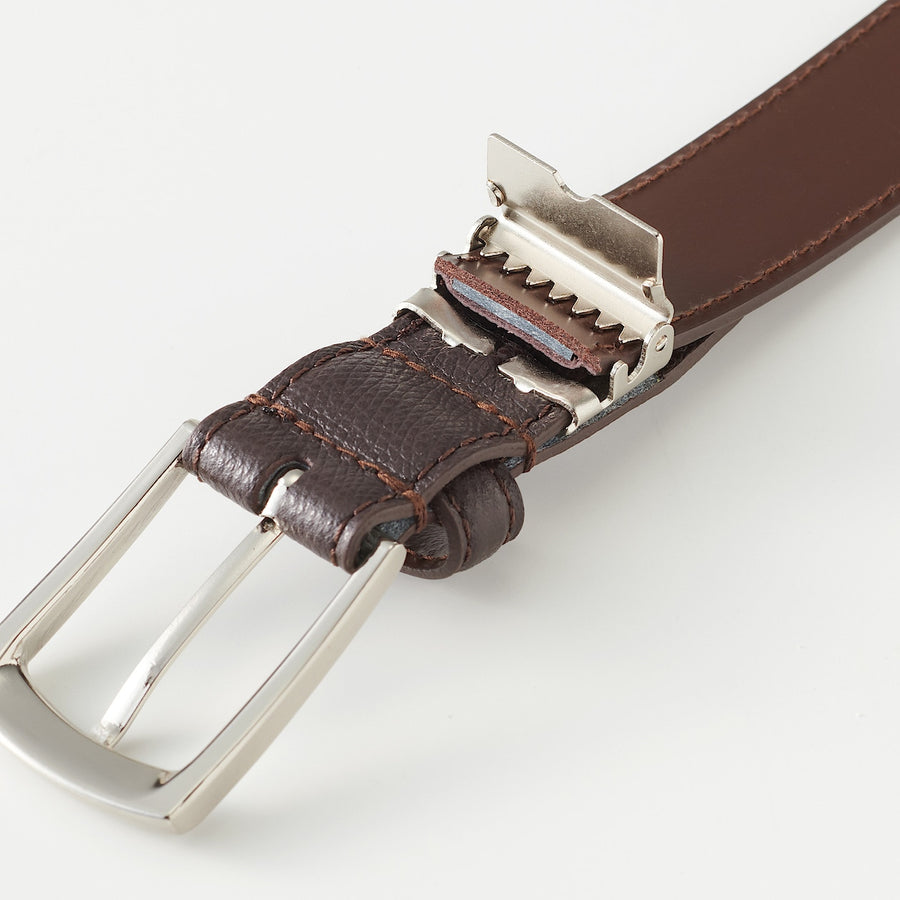 Adjustable Embossed Leather Belt