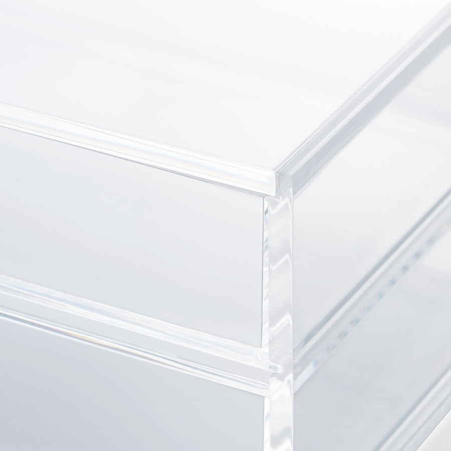 Stackable Acrylic Case 2 Drawers With Lid - Large