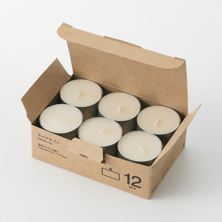 Unscented Mini Candles (12 Pack)