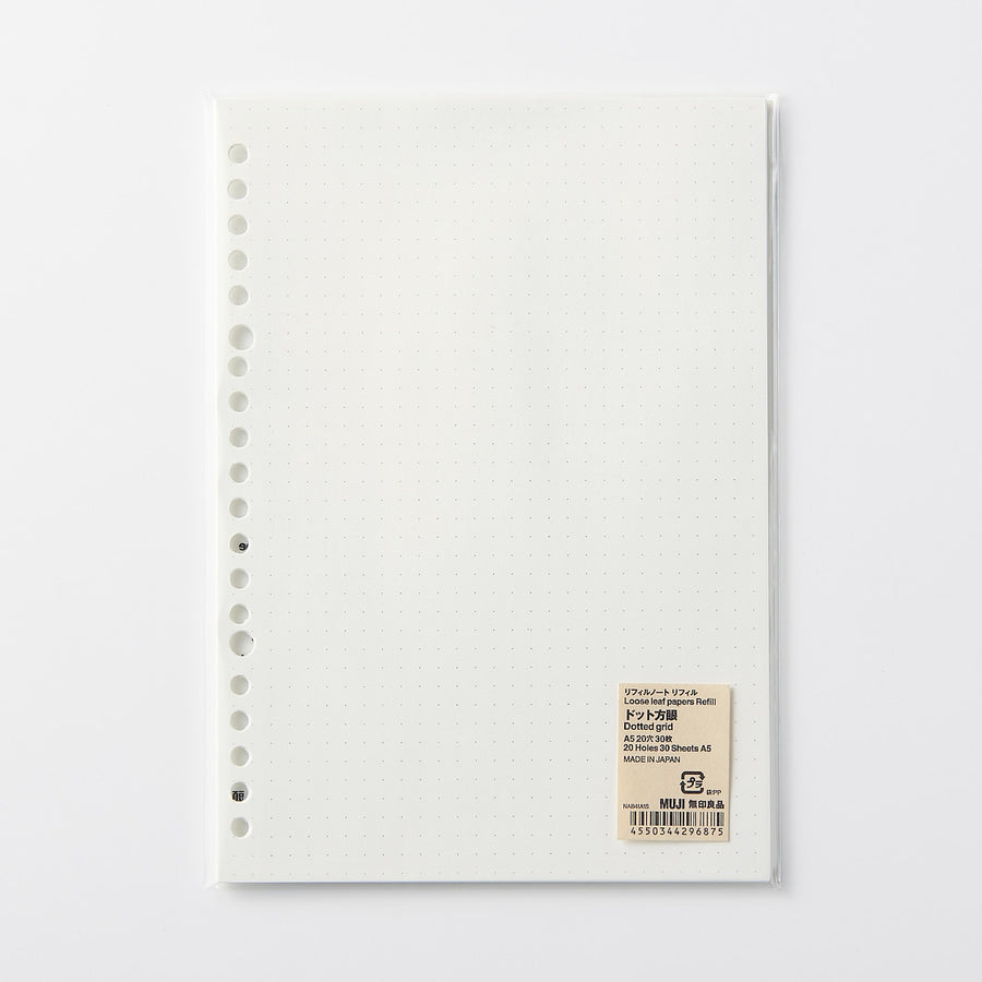 Dotted Grid A5 Loose Leaf Refill