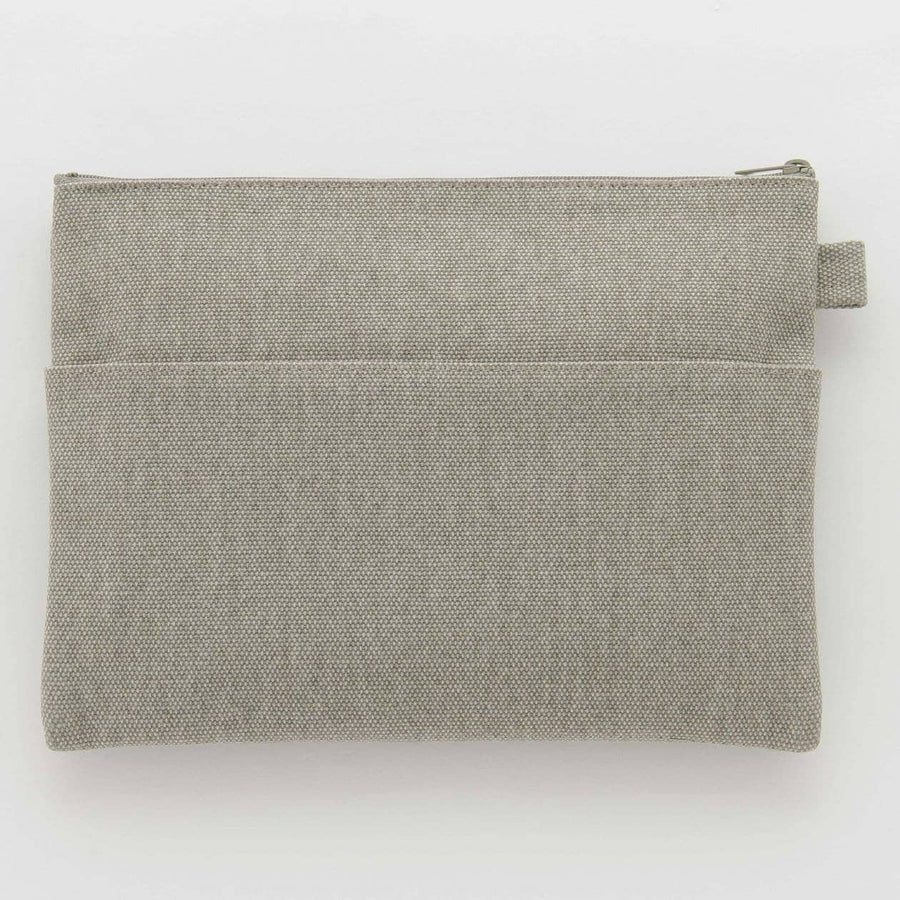 Canvas Pencil Case - Flat With Pocket