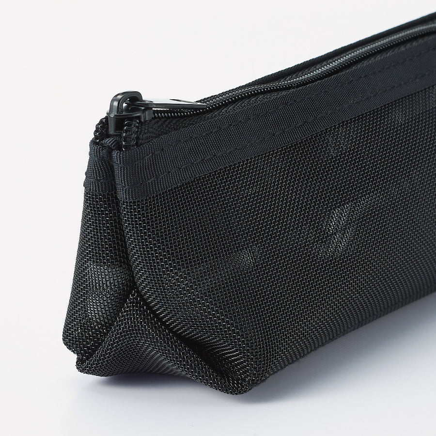 Nylon Mesh Pencil Case With Gusset - Shallow