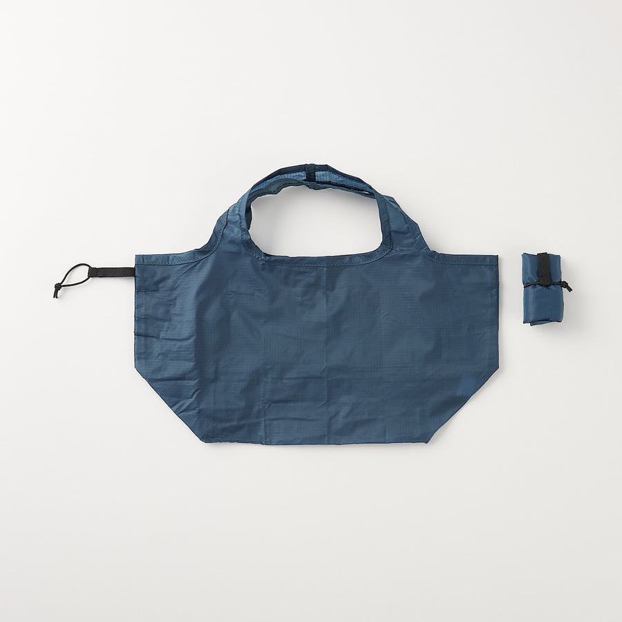 Nylon Wide Gusset Shopping Bag - Navy