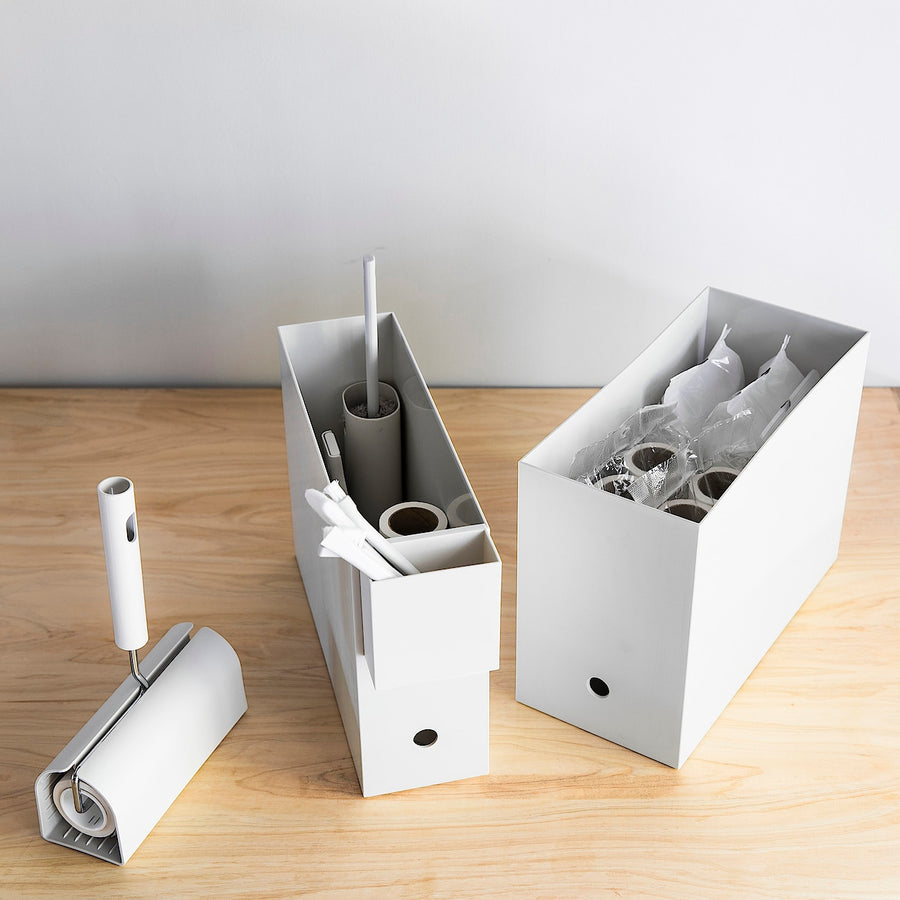 PP File Box - White Grey A4