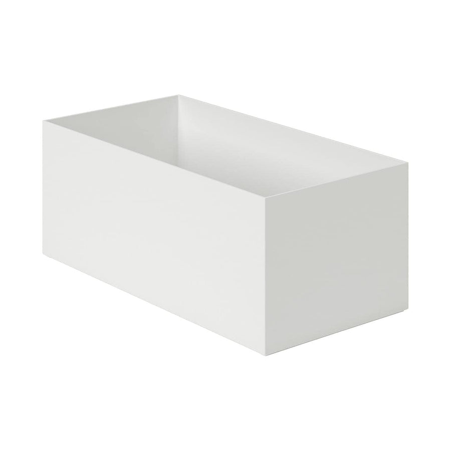 PP File Box - White Grey 1/2 Wide