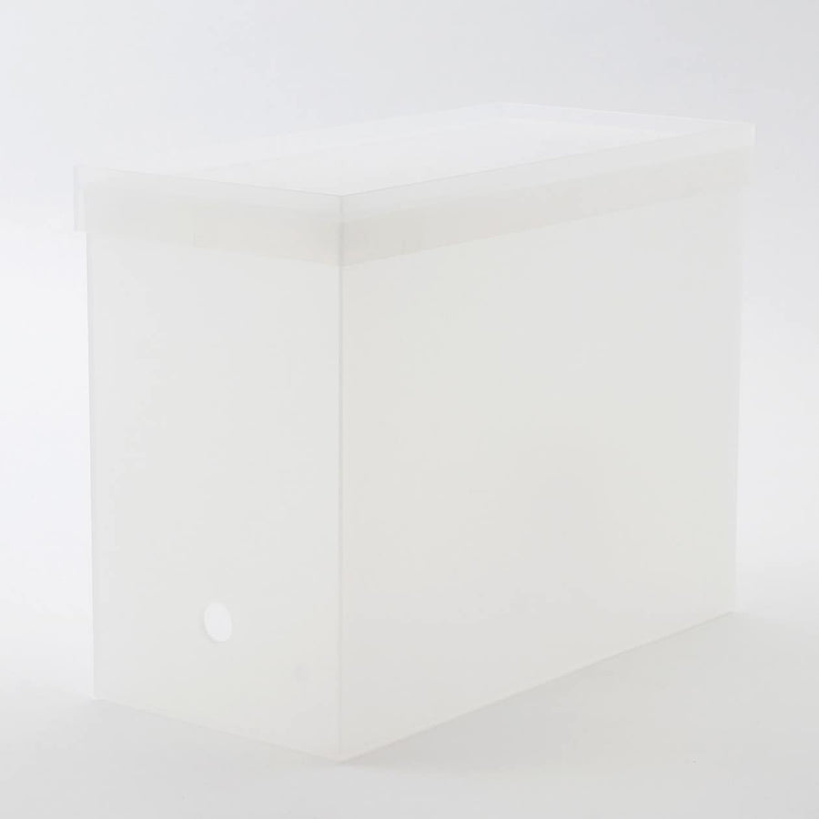 Castor-Attachable Lid For Wide PP File Box - Clear