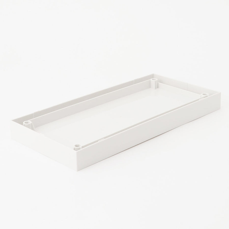 Castor-Attachable Lid For Wide PP File Box - White Grey
