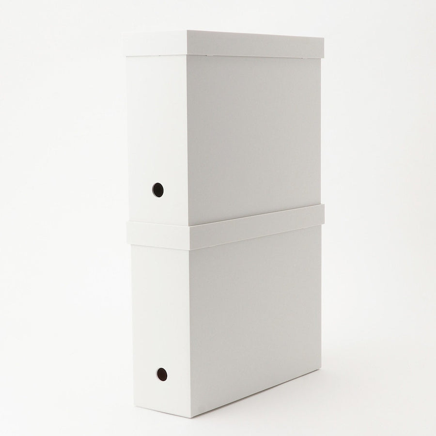 Castor-Attachable Lid For PP File Box - White Grey