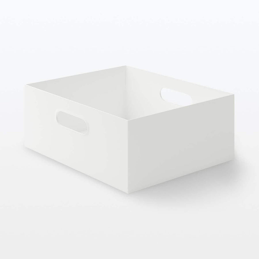 PP File Box With Handles - 1/2 White Grey