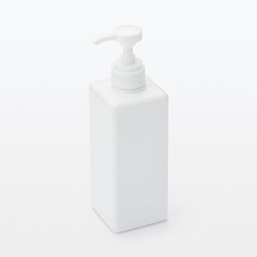 PET Pump Refill Bottle - White (600ml)