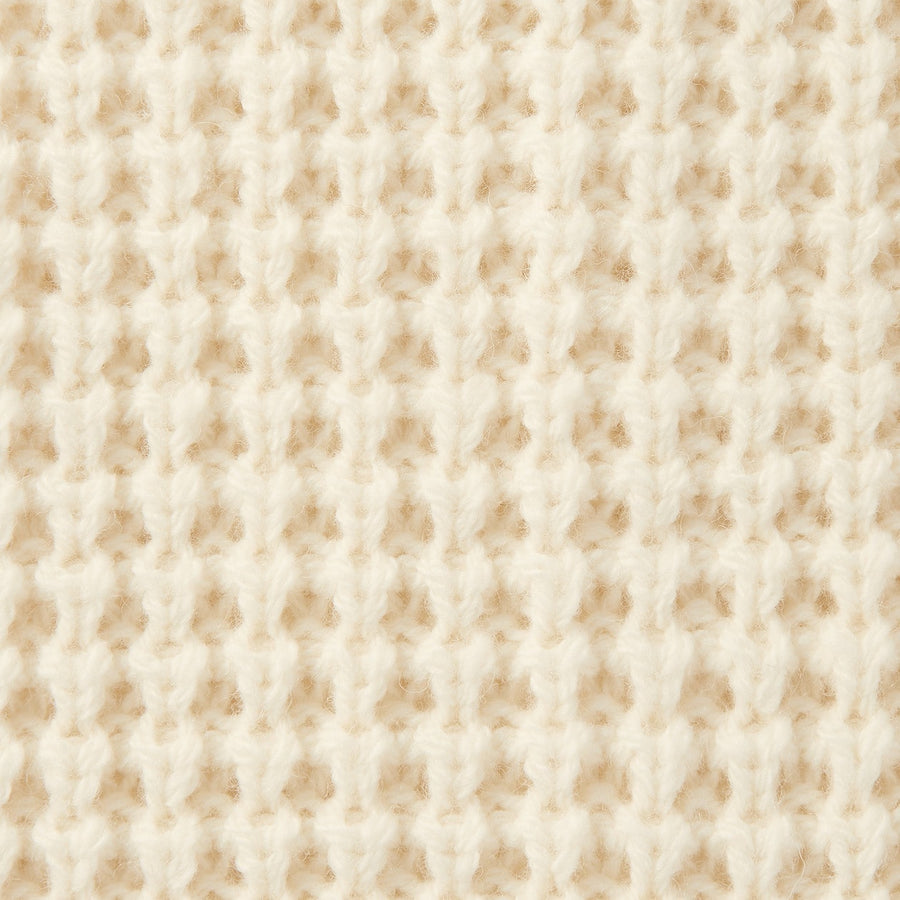 Undyed Wool Waffle Cushion Cover