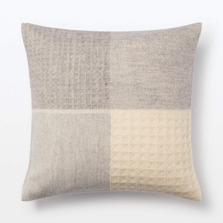 Undyed Wool Block Cushion Cover