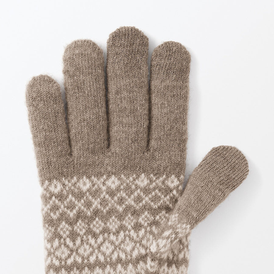 Wool Blend Brushed Touchscreen Gloves