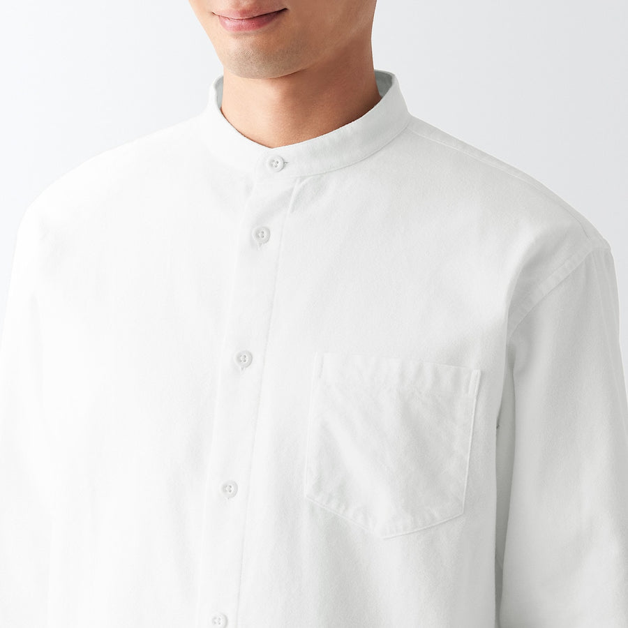 Flannel Stand Collar Shirt
