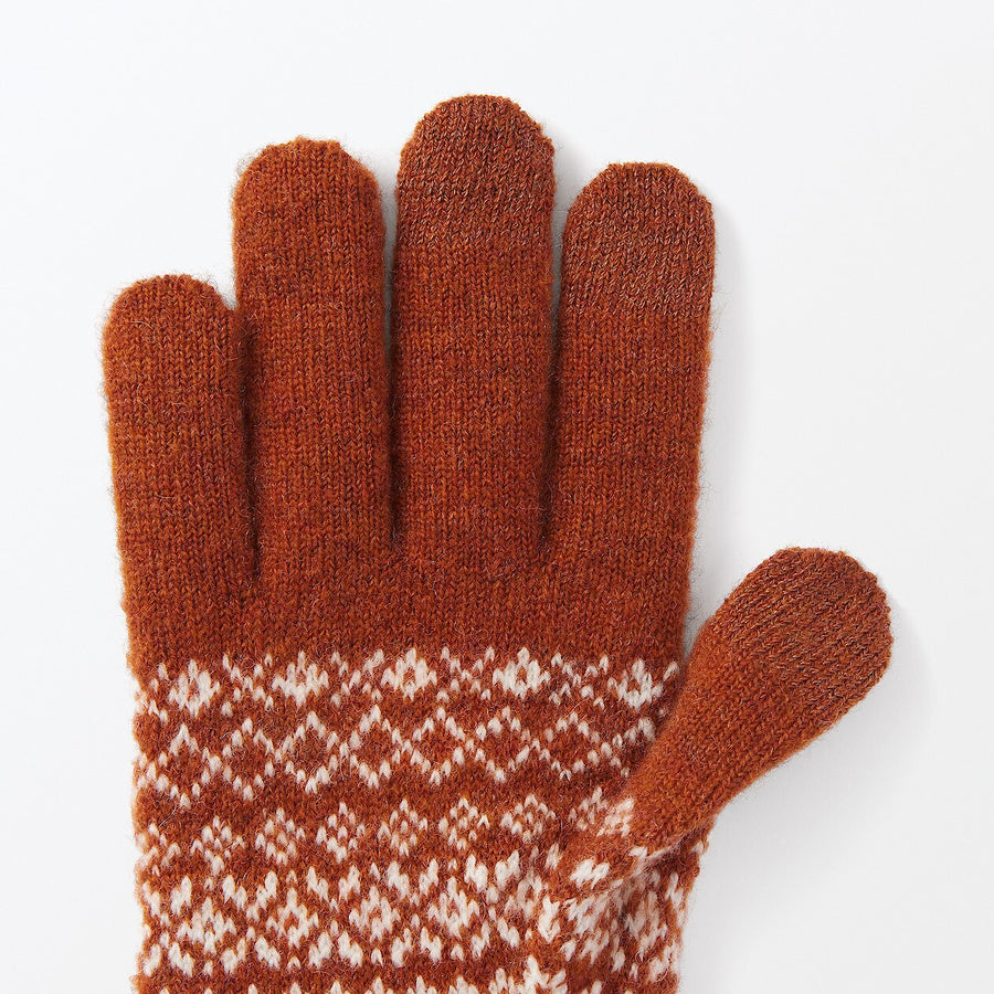 Wool Blend Brushed Touchscreen Gloves