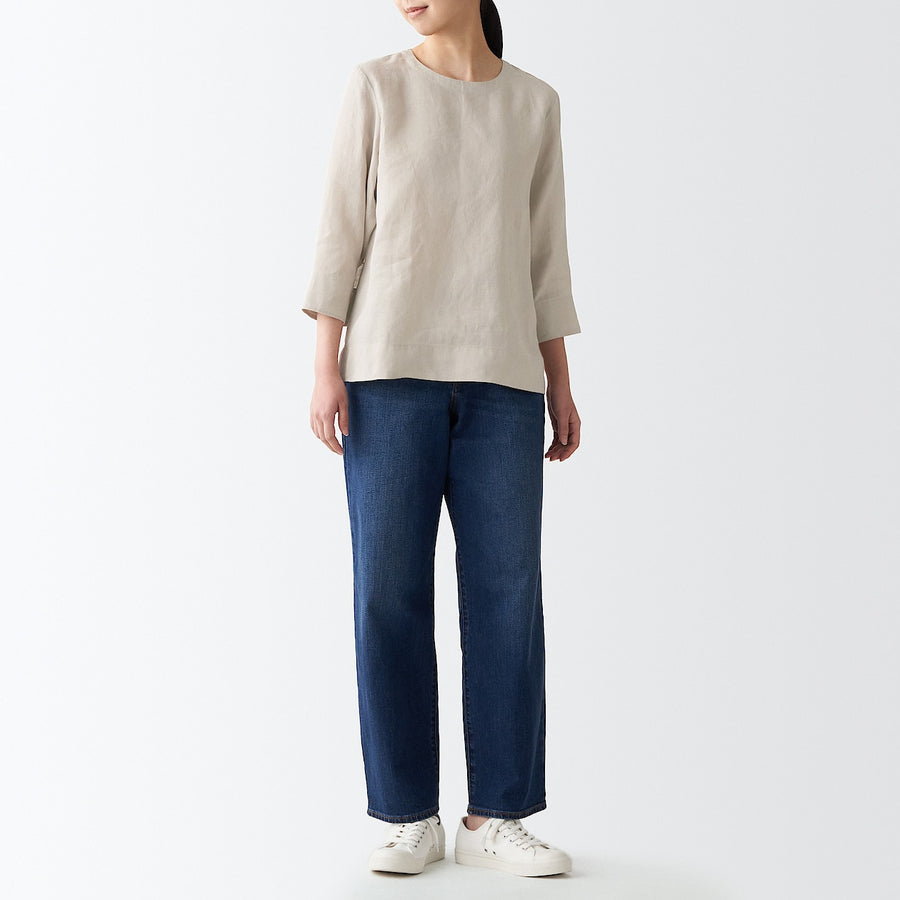 French Linen 3/4 Sleeve Blouse